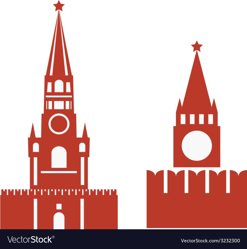 Контур Спасской башни Кремля