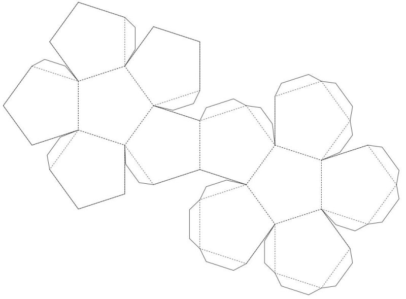 Развертки правильных многогранников додекаэдр