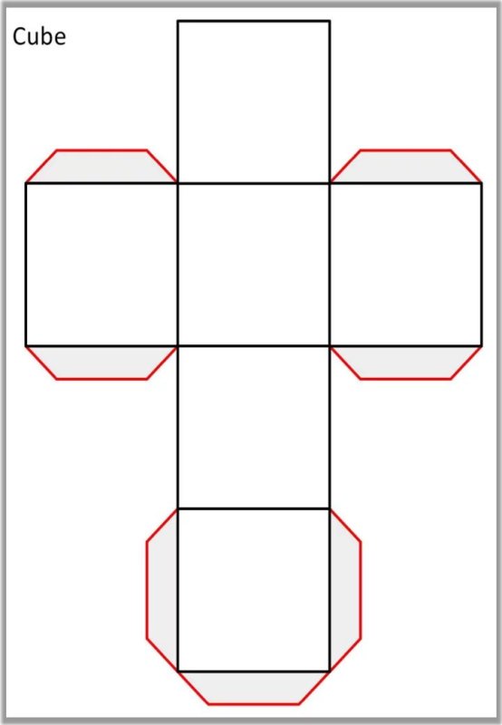 Развертка Куба 4 на 4 см