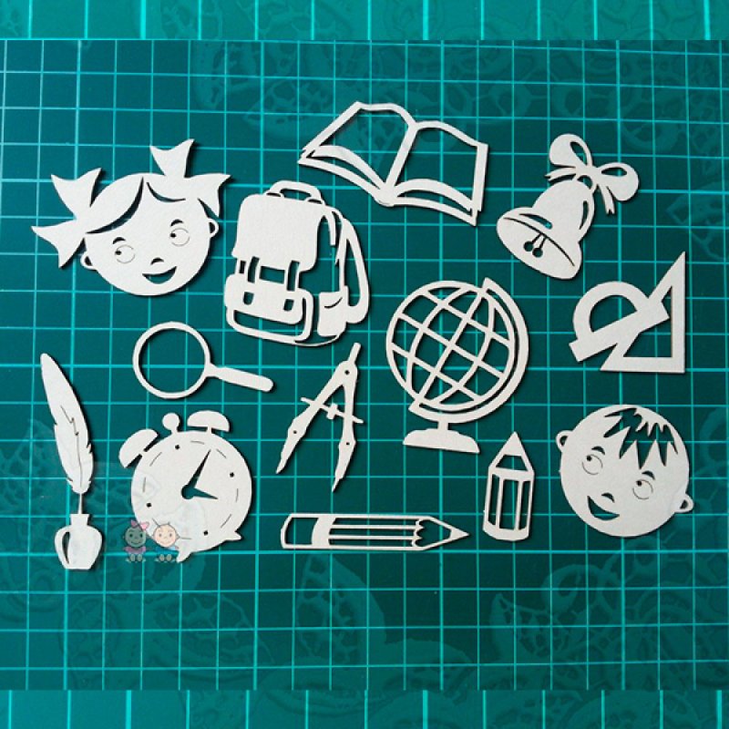 Школьные предметы трафарет