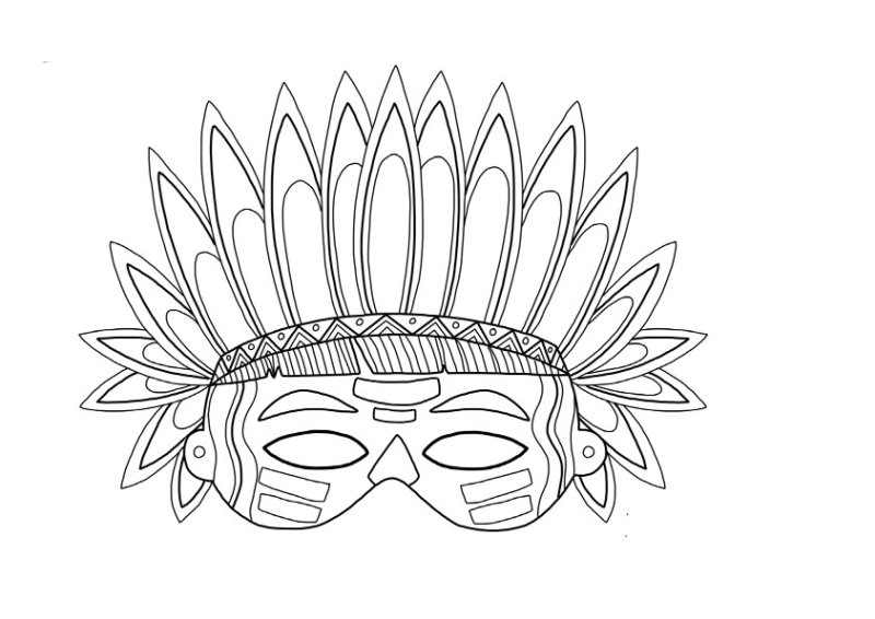 Раскраски маски для мальчиков