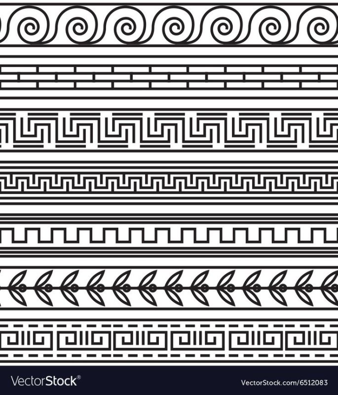 Орнамент древней Греции - Меандр, Пальметта