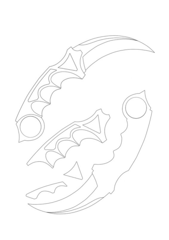 Нож керамбит чертеж а4