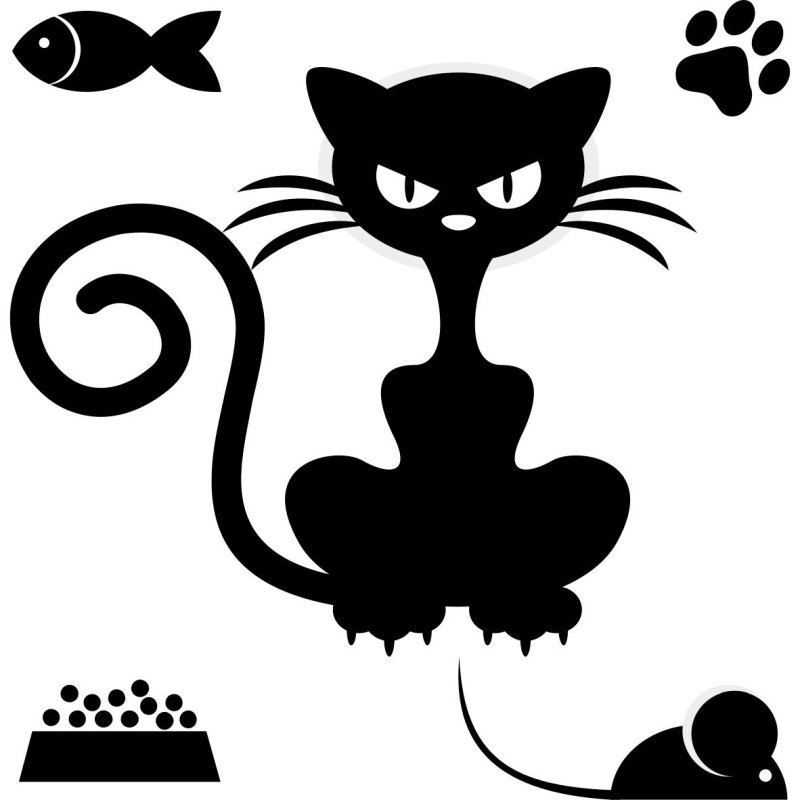 Трафареты кошек для декора