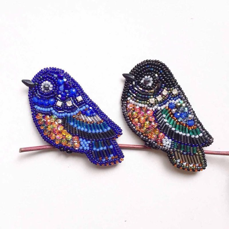 Вышивание бисером броши