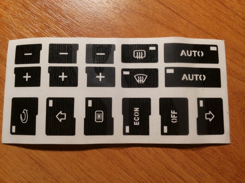 Наклейки на кнопки Ауди q7