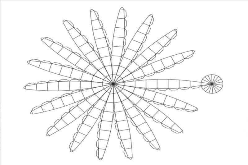 Развёртка сферы для склеивания