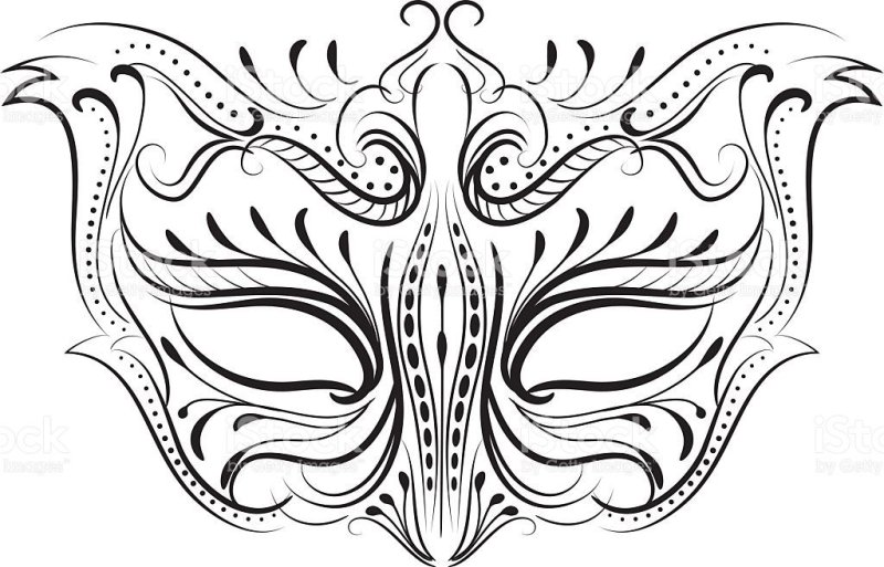 Эскиз маски для лица