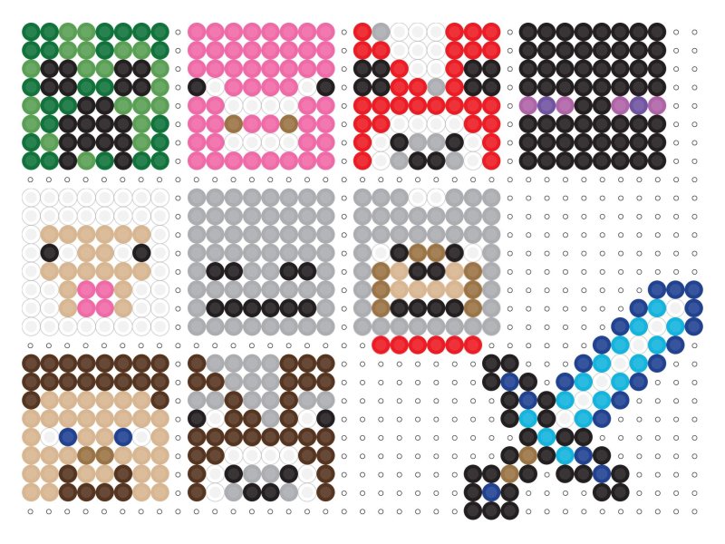 Фигурки из термомозайки для мальчиков