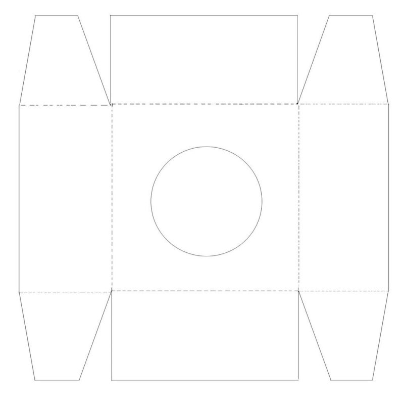 Коробочка развертка упаковочной