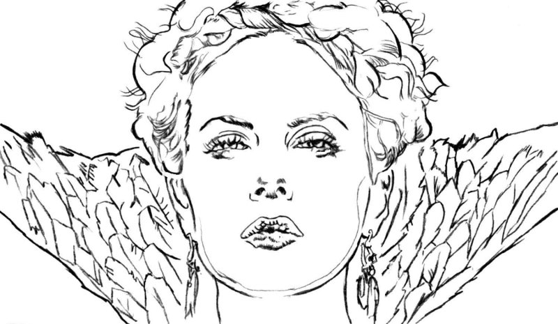 Королева рисунок карандашом