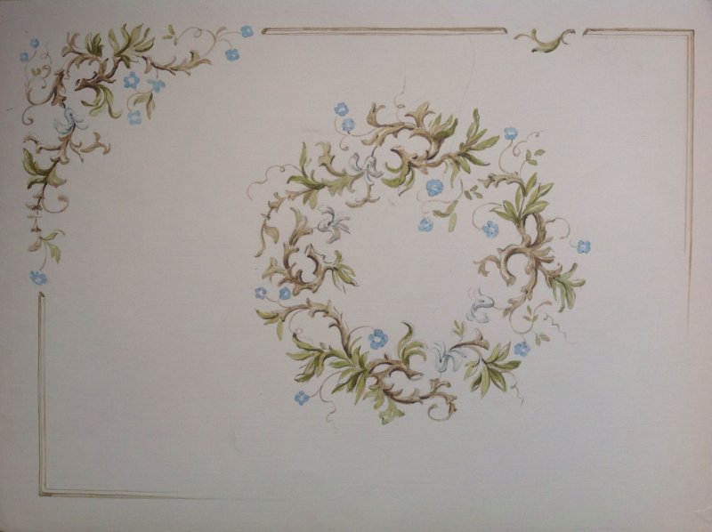 Альфрейная роспись потолка