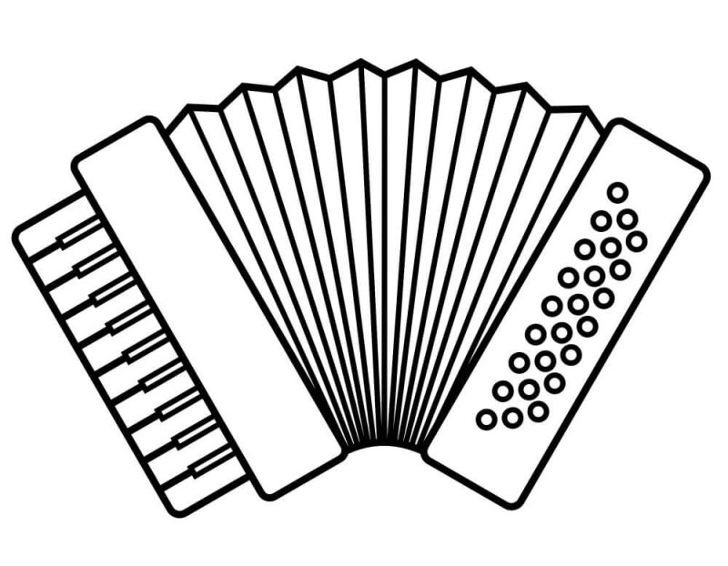 Гармошка раскраска