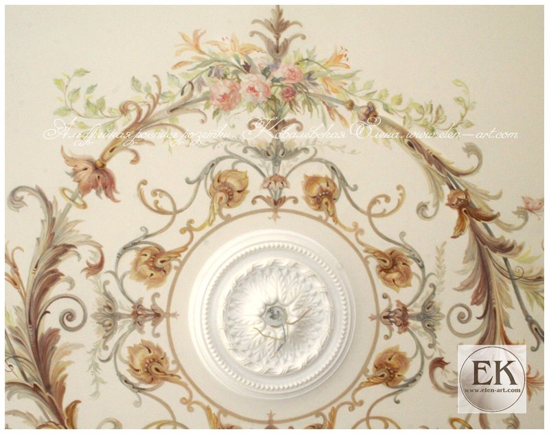 Альфрейная роспись рококо