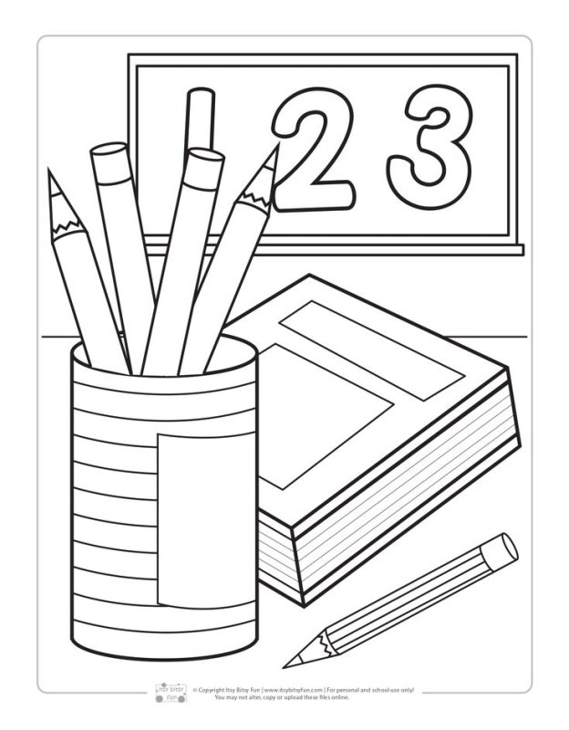 Раскраски на тему школа