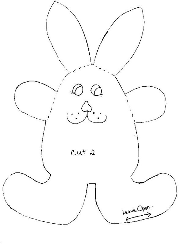 Зайчик выкройка простая