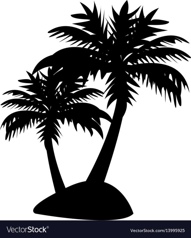 Трафарет пальмы для стен