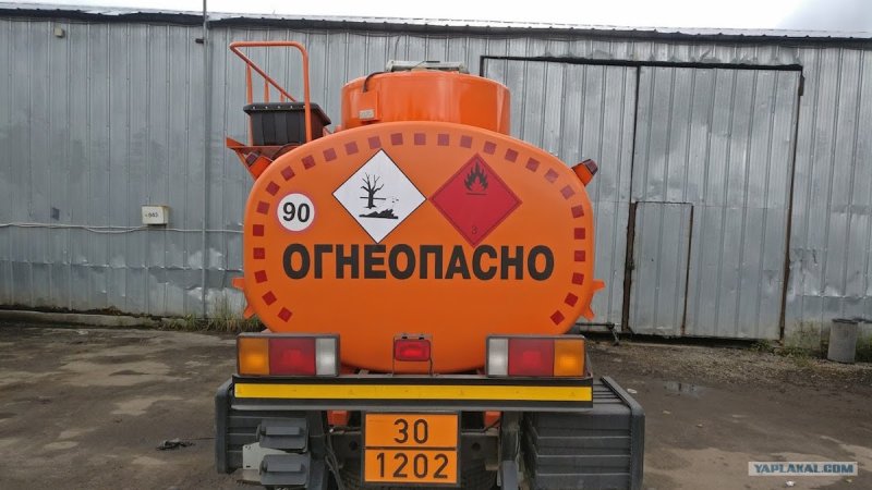 Надпись бензовоз