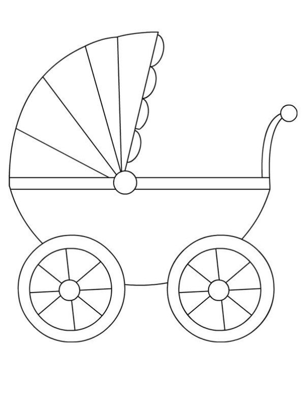 Коляска трафарет