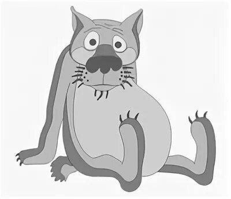 Волк из мультика жил был пёс раскраска