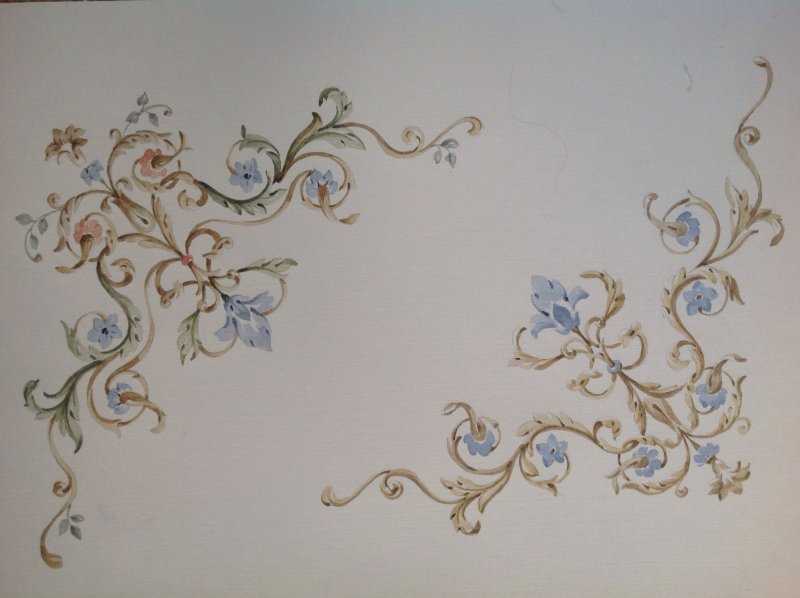 Альфрейная роспись рококо