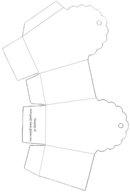 Трафарет коробки для подарка
