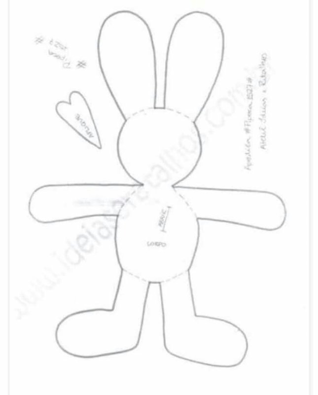 Выкройка зайца