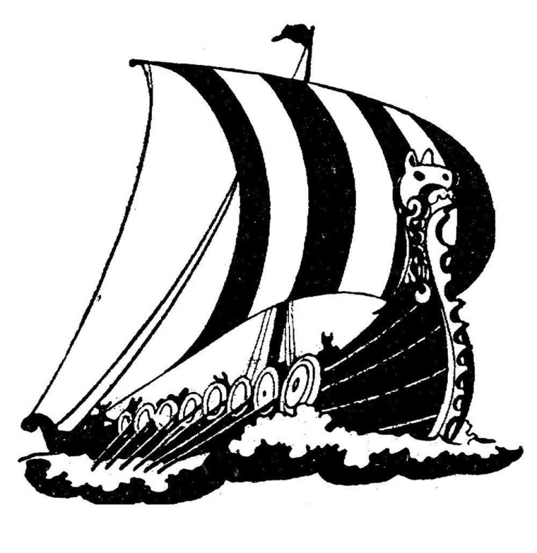 Корабль викингов Драккар