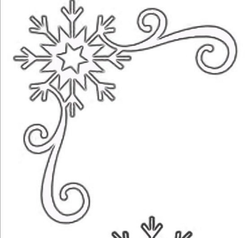 Трафарет "новогодний узор"