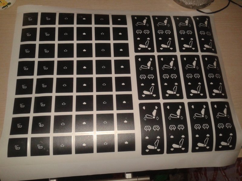 Трафареты для восстановления кнопок авто