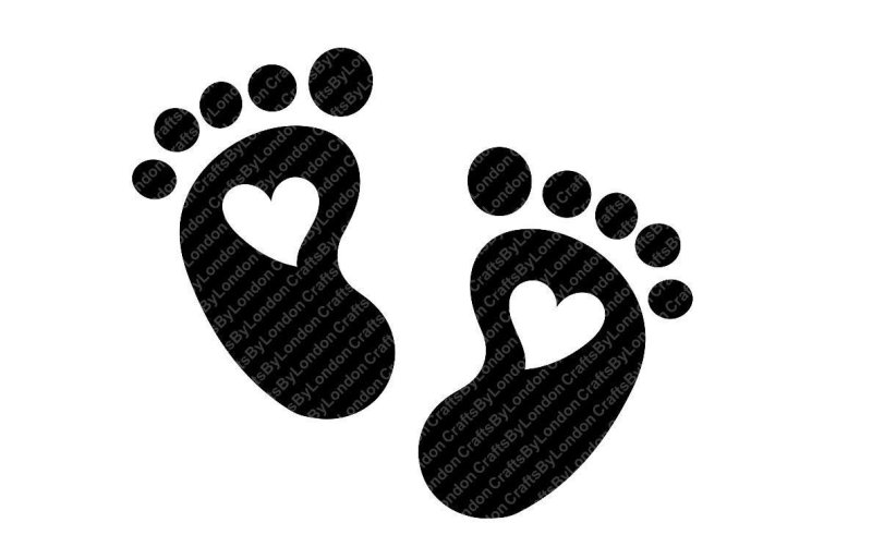 Детские ножки трафарет