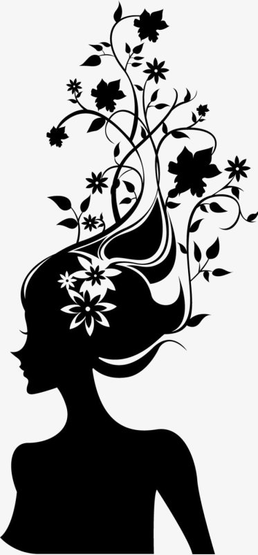 Красивый женский силуэт