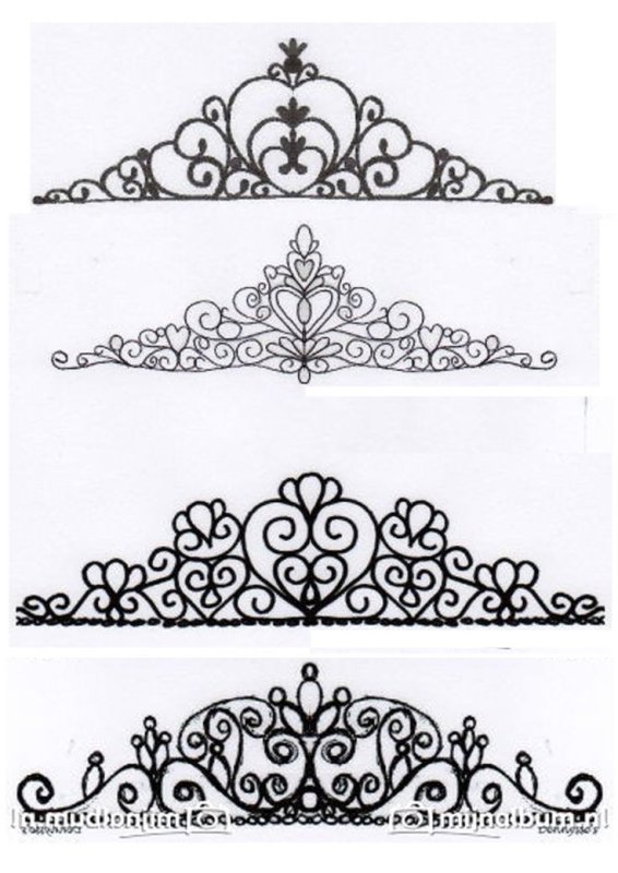 Диадема трафарет