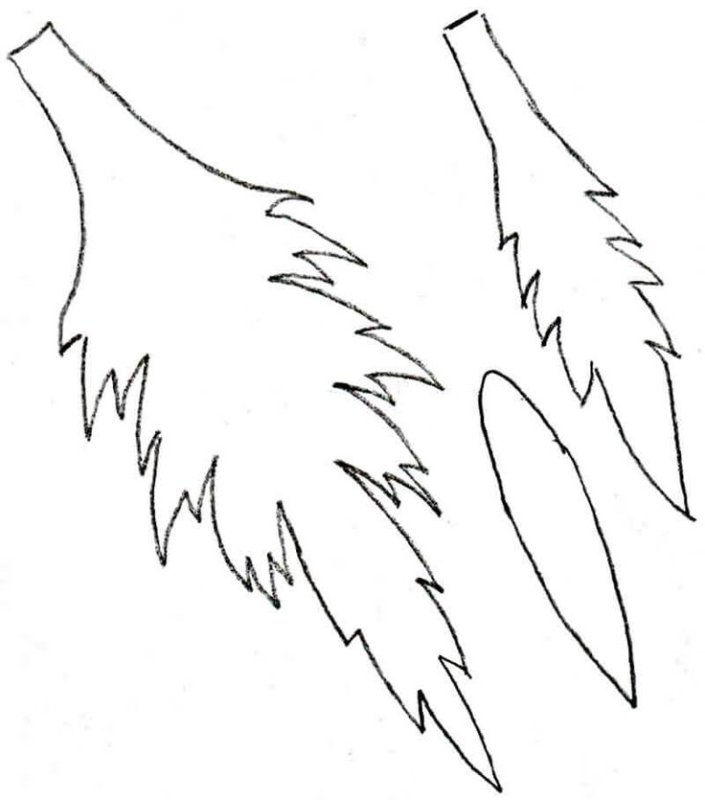 Трафарет листьев ромашки