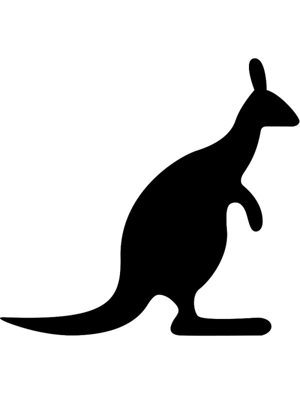 Животные Австралии силуэты