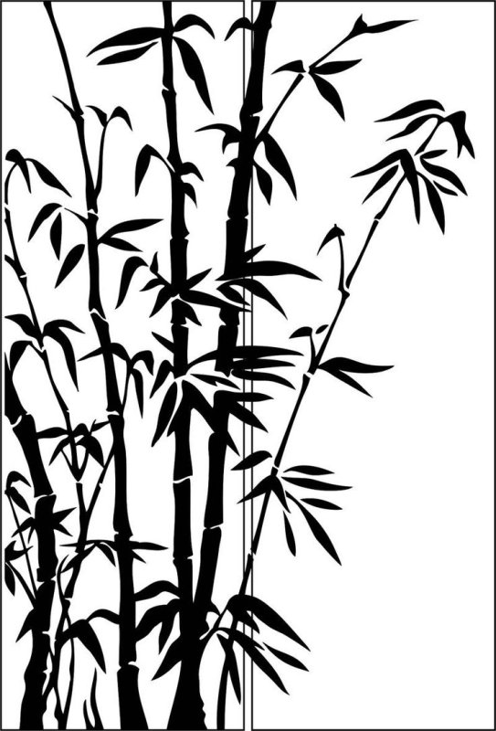 Бамбук силуэт