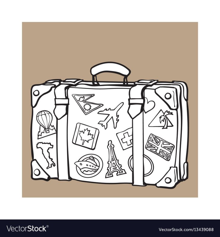 Чемодан нарисованный