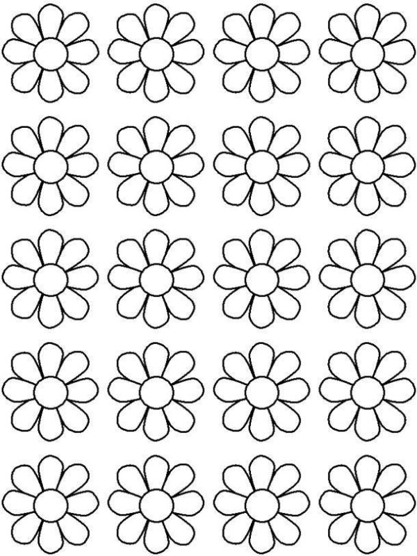 Шаблоны цветов для печати