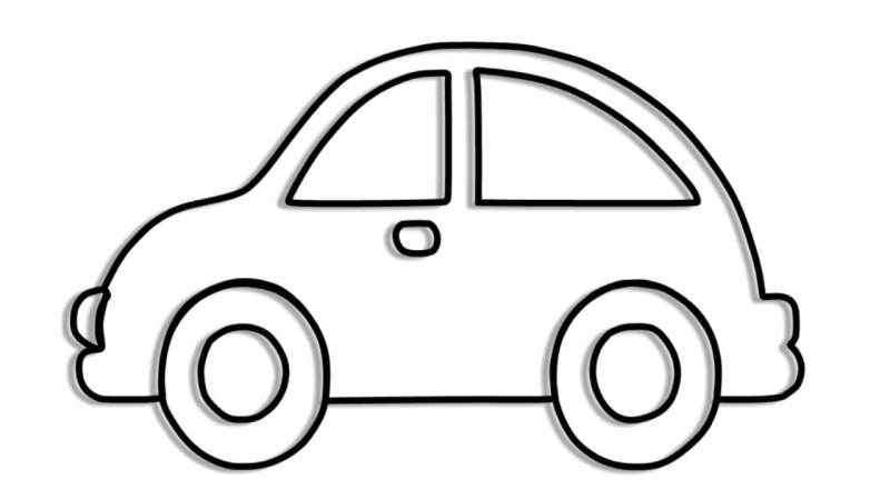 Машина трафарет для детей