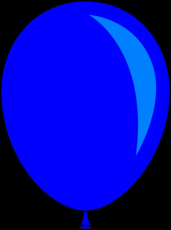 Синий воздушный шар