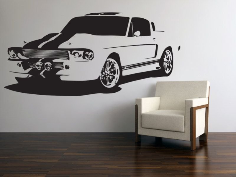 Трафарет автомобиля на стену