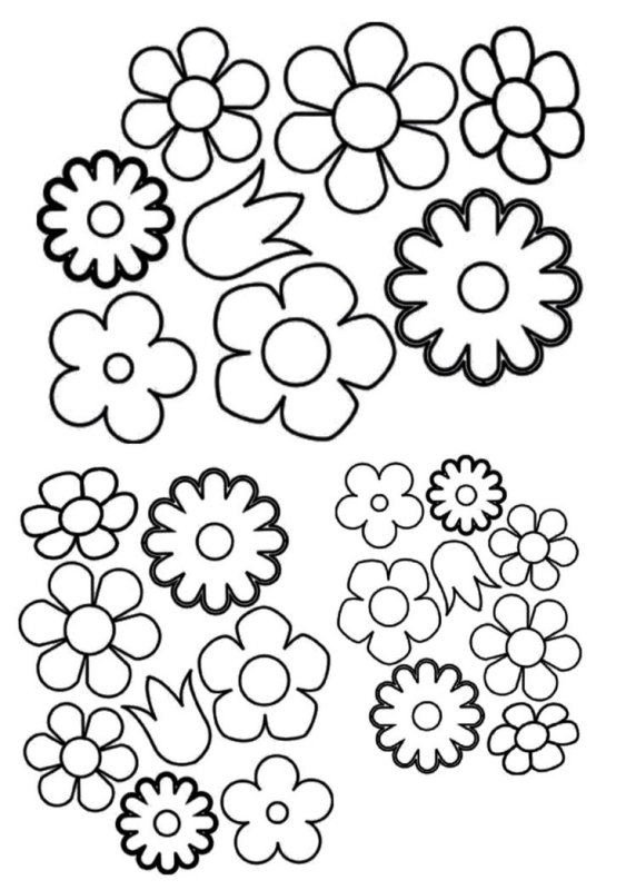 Мелкие цветочки для вырезания