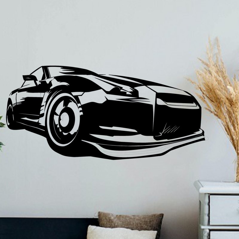 Трафарет машины на стену