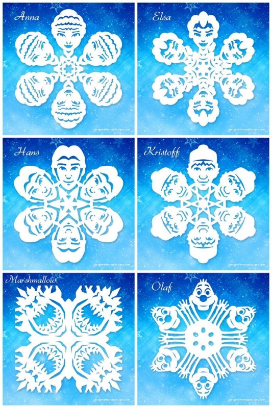 Снежинки Холодное сердце