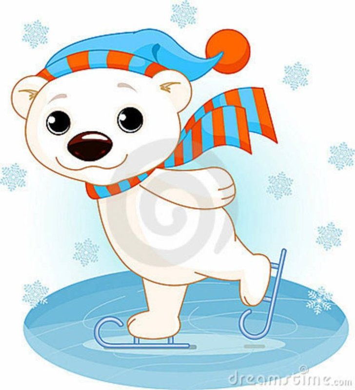 Мишка на коньках