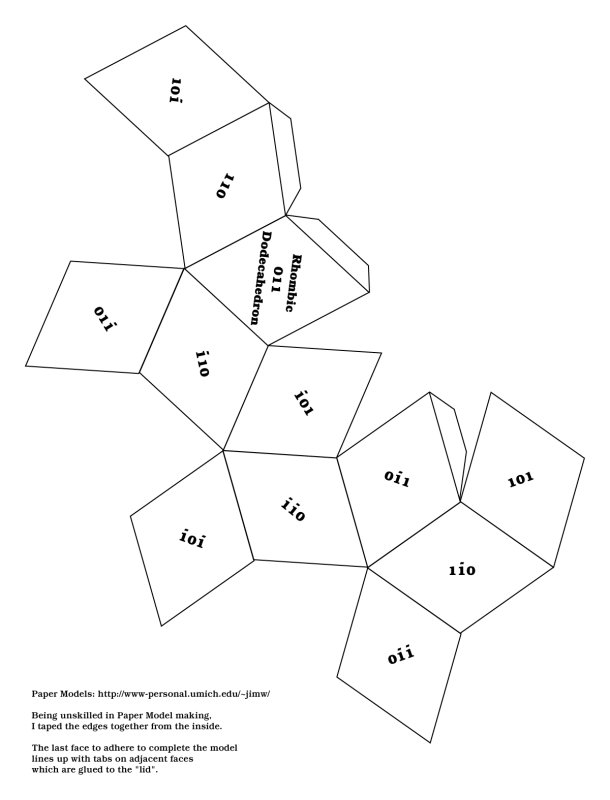 Додекаэдр развертка для склеивания