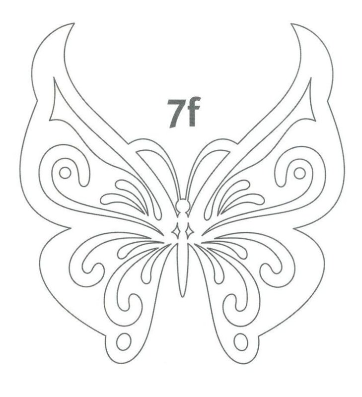 Бабочка шаблон для вырезания