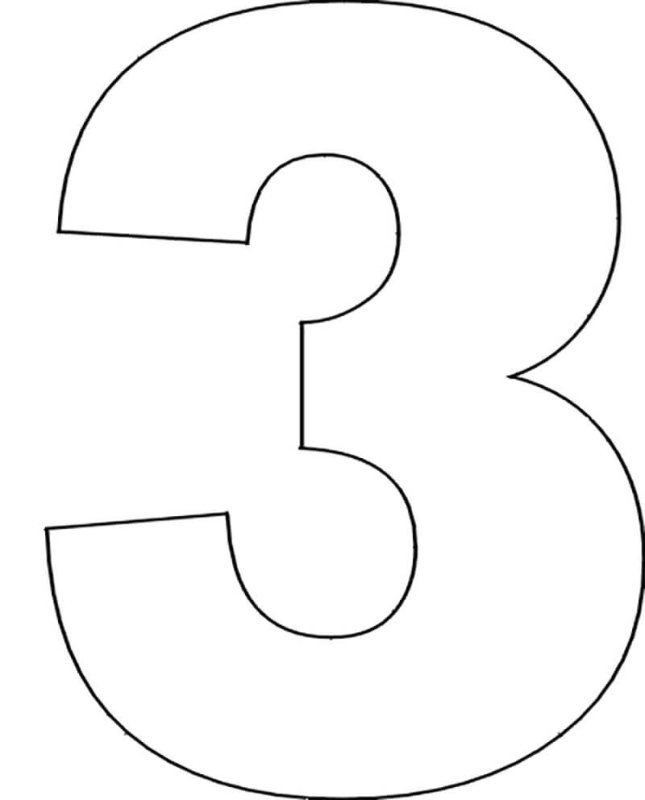 Трафарет для торта цифра