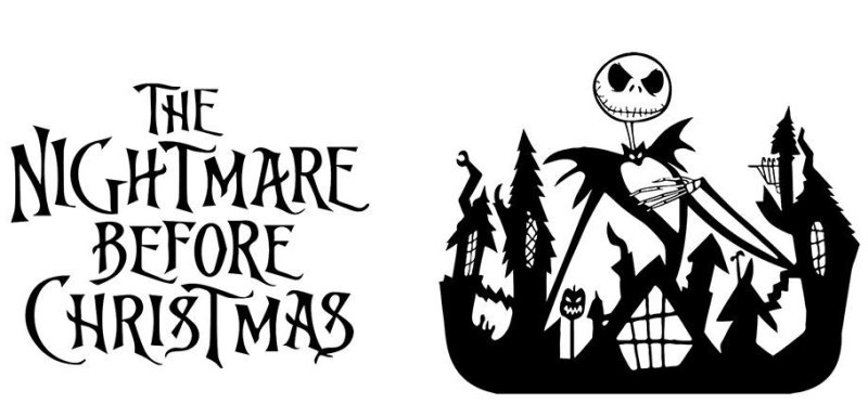 Кошмар перед Рождеством трафарет