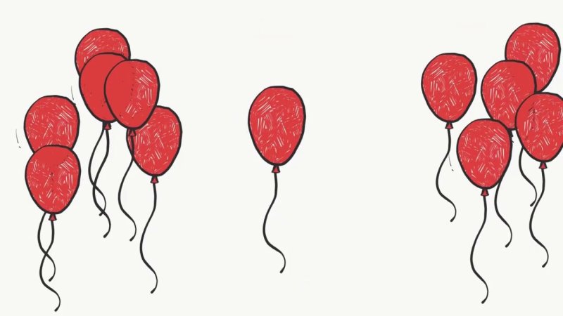 Нарисованные красные шары